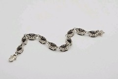 Ross Simons Sterling Silver 19.00ct Smoky Quartz Tennis Bracelet 7.5″