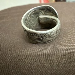 Vintage Adjustable Wrap Flower Ring Silver Ornate Art Fashion