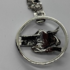 Pendant Necklace Pristine Sarah Coventry 1974 Zodiac Taurus Silver Tone