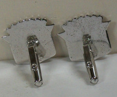 Retro Cadillac Car Emblem Cufflinks Crest Sterling Silver General Motors Vtg
