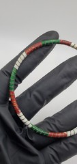 Vintage Red, White and Green Cloisonné 9.5″ round Bracelet
