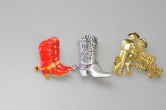 Cowgirl Brooch Lot western boot spur rhinestone enamel cowboy country dance HL8