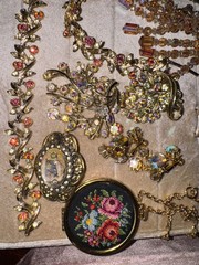 Rhinestone Vintage Jewelry Brooch Lockets Crystal Coro Juliana Weiss Robert Hobe