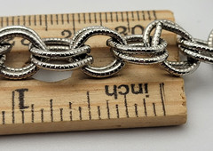Vintage Silver Plated Double Rolo Chain Necklace 22″ Unisex
