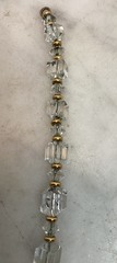 Antique VTG Art Deco Gold Filled Rhombic Graduated Cut Crystal Glass Necklace