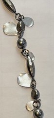 Vintage Silver Tone 36 in Metal Beaded Necklace. Costume Jewelry