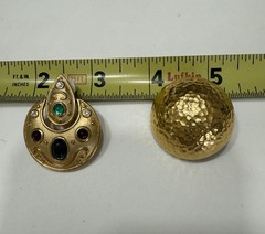 Vintage Lot Of 5 Chunky Clip On Earrings Liz Claiborne , Dubin and 3 Unsigned