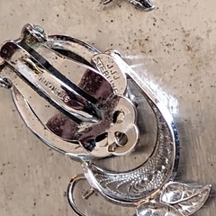 Jeff James Jr Designer .925 Sterling Clip On Earings Leaf Motif 10.21 Grams