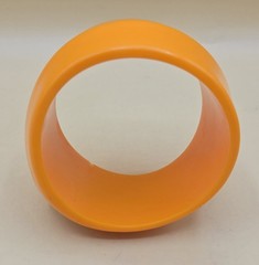 VINTAGE 80’s MOD Chunky Irregular Asymmetrical Orange Plastic Bangle Bracelet