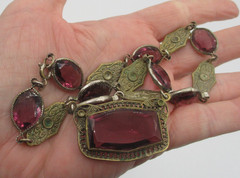 ANTIQUE CZECH GLASS NECKLACE