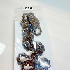 Vintage Crystal Necklace Root Beer AB Aurora Borealis 52 in Opera Length