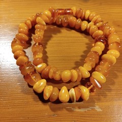 NATURAL OLD ANTIQUE BALTIC AMBER NECKLACE 55.3 gr