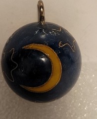 Vintage Celestial Cloisonnel Harmony Chime Pendant Necklace Sun Face Enamel…