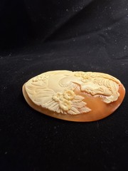 GIGANTIC Antique Victorian Loose Carved Shell Cameo Finely Carved – 58 X 45mm