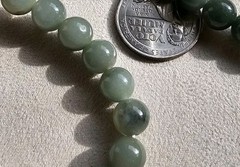 Certified Burma Grade A Jadeite Green Bead Necklace 9mm