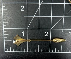 Bundle of 4 Lapel Stick Pins 1/20 12K GF Gold Tone Faux Stones Accessory Jewelry