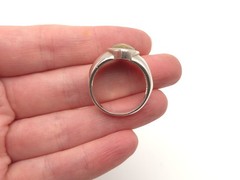 Vintage Sterling Silver Signed SHUBE Southwestern Style Jasper Tapered Ring sz 9