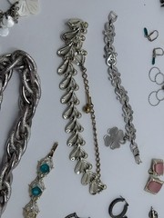 Vtg Modern Estate & Costume Jewelry Lot Mixed Materials Some Mismatch 63 Pc
