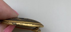 Vintage Spanish Damascene Brooch Bird And Fountain Design