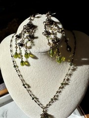 Vintage Liz Palacios Matching Fairycore Boho Necklace And Earrings Set