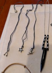 Alex & Ani Lot Of 17 Assorted Black Brooches bracelets Necklace Earrings