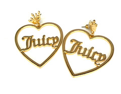 Vintage Juicy Couture Earrings Heart Hoops Crowns Y2k Retro