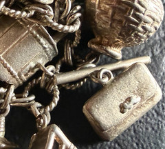 LOADED Vintage Chinese SILVER Charm Bracelet 7” 45 Charms 50 grams