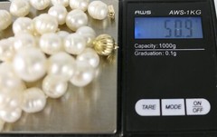Vintage 14K Cultured Circled Graduated 8.5 ~11.4mm Pearl Strand Necklace 18.5″