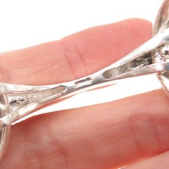 Gayer & Krauss 835 Silver Vintage Germany Horsebit Modernist Bracelet 6.75″