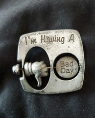 Vintage Signed JJ I’m Having A Good Day/ Bad Day Pin Brooch Rare