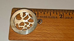 VINTAGE STERLING SILVER TREE OF LIFE CHARM PENDANT SIGHNED JMS STERLING