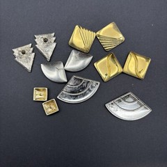 Vintage to Now Earrings Lot of 6 Post Back Pierced Ears Enamel