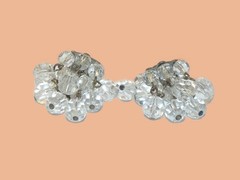 Vinitage Crystal Cluster Clip on Earrings