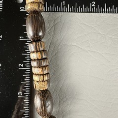 Vintage Giraffe Necklace Pendant Hand Carved Wood Bead Tribal Safari 30″