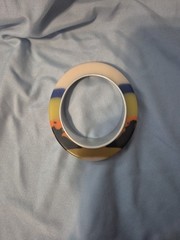 VINTAGE MULTICOLOR LUCITE ABSTRACT ART DECO BANGLE BRACELET SIGNED