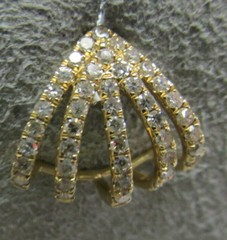 Beautiful Estate Diamond Fan Earrings .68 ctw 14k Gold SI1-2 G/H MAKE OFFER