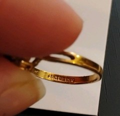 Vintage ESPO Esposito Sz 8.25 14K Gold Electroplate Pre-owned Spinel(?) Ring!
