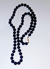 Vintage Marvella Navy Gold Bead Necklace Clasp PAT 537985 (B110)