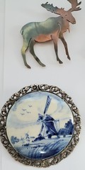 Vintage Brooch Lot Of 10 Varied Styles, Composition, Character & Age