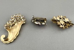 Vintage Brooch Lot B David Hollycraft Crystal Rhinestone Victorian Revival
