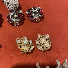 Lot Of Vintage Clip On Earrings Lot 14 Pair Lot Clip Screw Back Earrings Lot