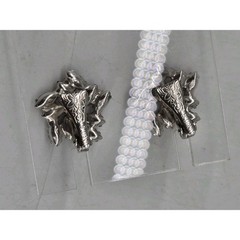 Vtg B David Purple Cluster Marquis Crystal Rhodium Silver Tone Clip On Earrings