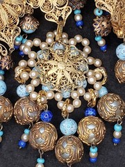 SPECTACULAR! French FRANCE One of a Kind Collar Necklace OOAK (ST909_1)