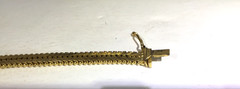 Vintage Milor Italy Bracelet 925 Silver Gold-Plated 7.5″ Chevron V-Link, 13gGram