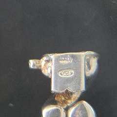 Vintage San Marco Italy Sterling Silver Macaroni Link Bracelet 7.25in 21g