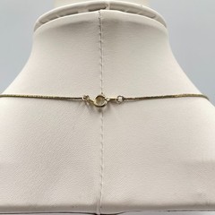 VTG Two-Tone Gold & Silver Tone Graduated Ball Bead Herringbone Chain Necklace