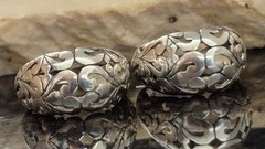 Vintage Jezlaine Sterling Filigree Earrings