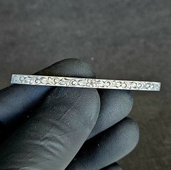 Antique Sterling Silver Engraved Bar Brooch Link & Angell L&A Pre 1915