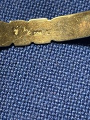 VTG Sterlng Silver Two Tone Hawaiian Etched Floral Bangle Bracelet Hawaiian +14g