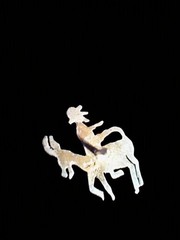 Vtg 800 Silver Nasreddin Hodja Riding Donkey Backwards 800 Silver Tie Clasp EUC